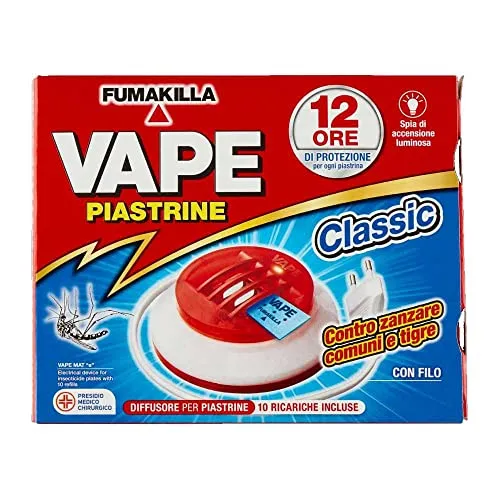 Vape elettroemanatore con filo + 10 piastrine classiche