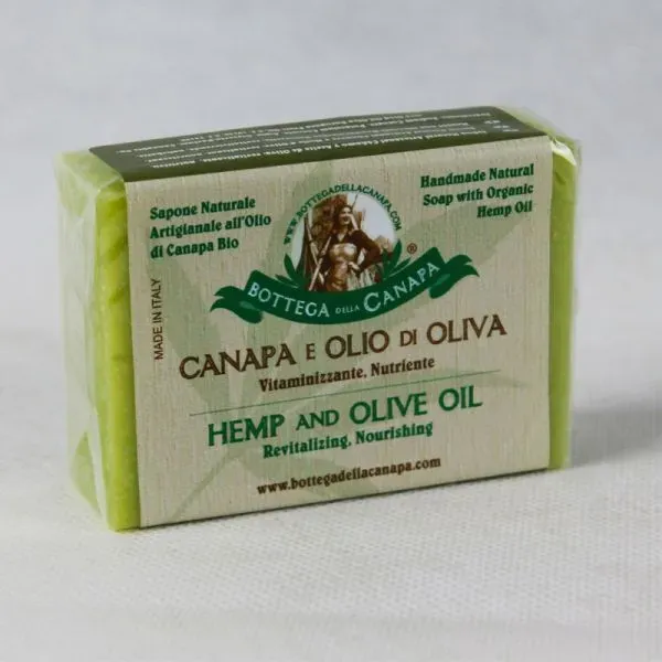 Bottega della Canapa sapone naturale canapa oliva 100g pelli secche