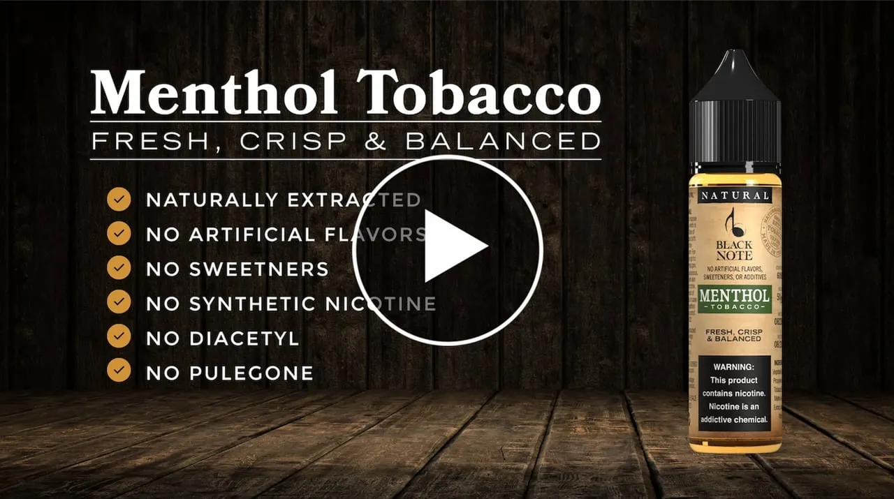 Black Note Menthol Tobacco liquido sigaretta elettronica mentolo fresco
