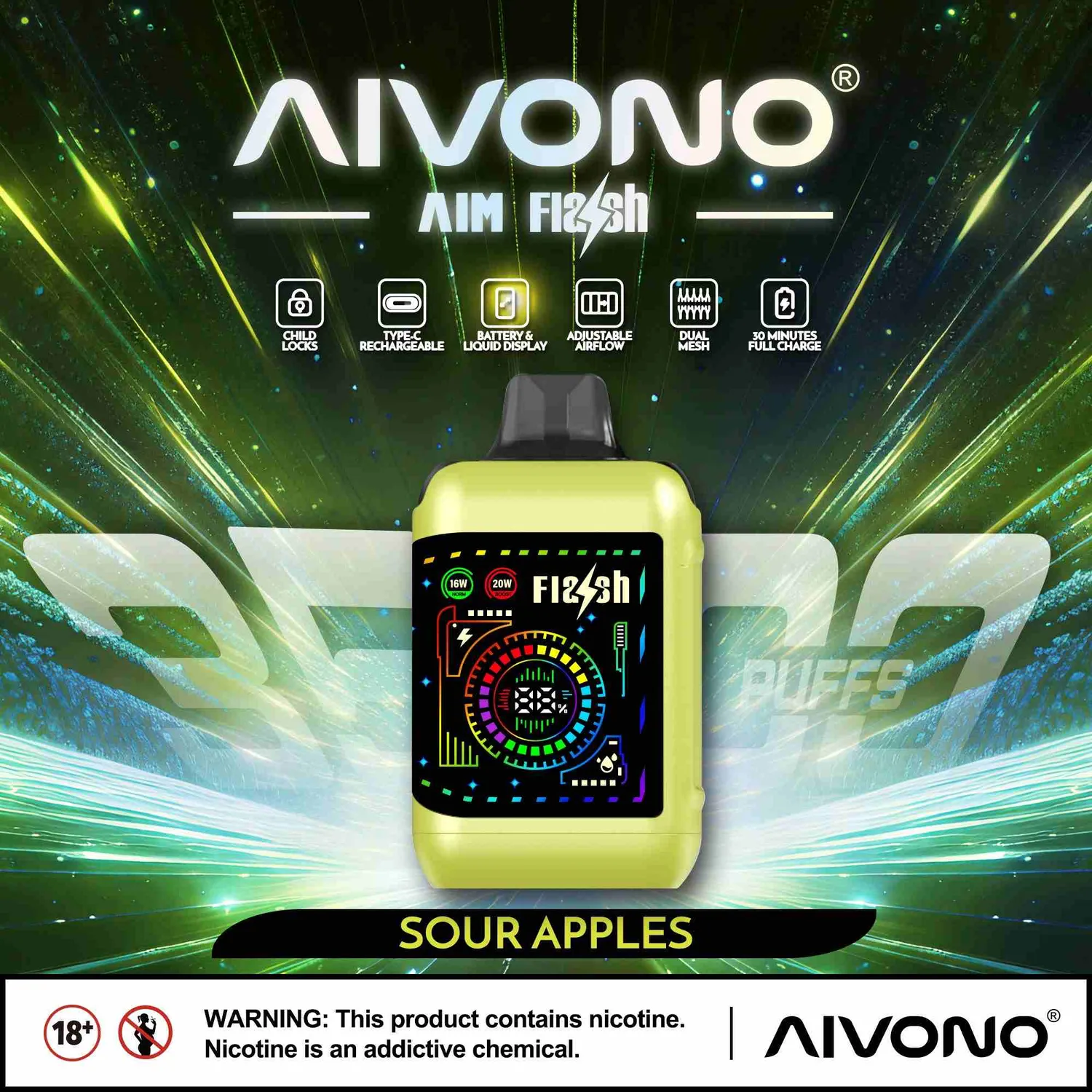 Aivono Aim Flash Vape Monouso 35000 Puff 28 ml Mesh