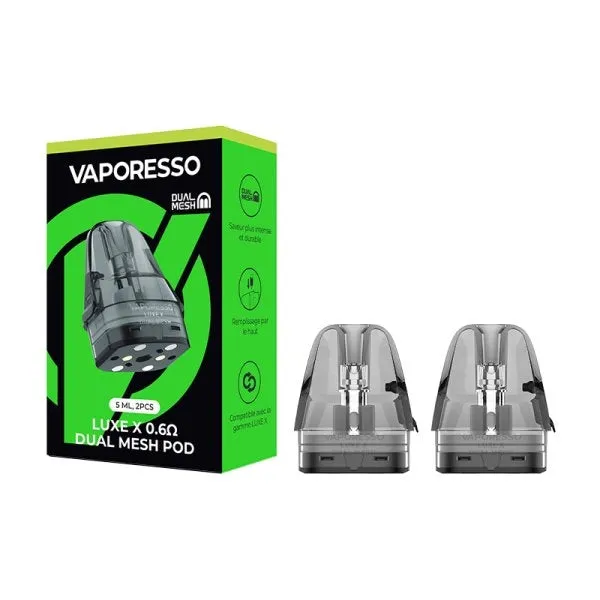 Vaporesso Luxe X Pod Ricambio 2pz 5ml Dual Mesh 0.4ohm