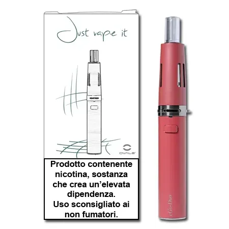 Ovale eGo Duo sigaretta elettronica kit rosso 800 mAh