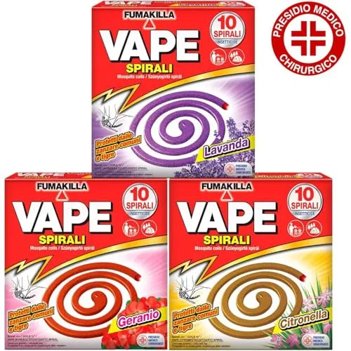 Vape Spirali Profumate antizanzare 100 spirali 10 conf.