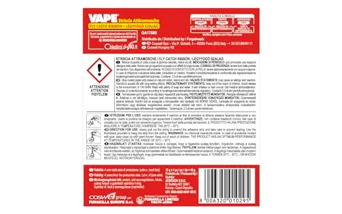Vape Striscia Attiramosche trappola adesiva 4 pezzi naturale