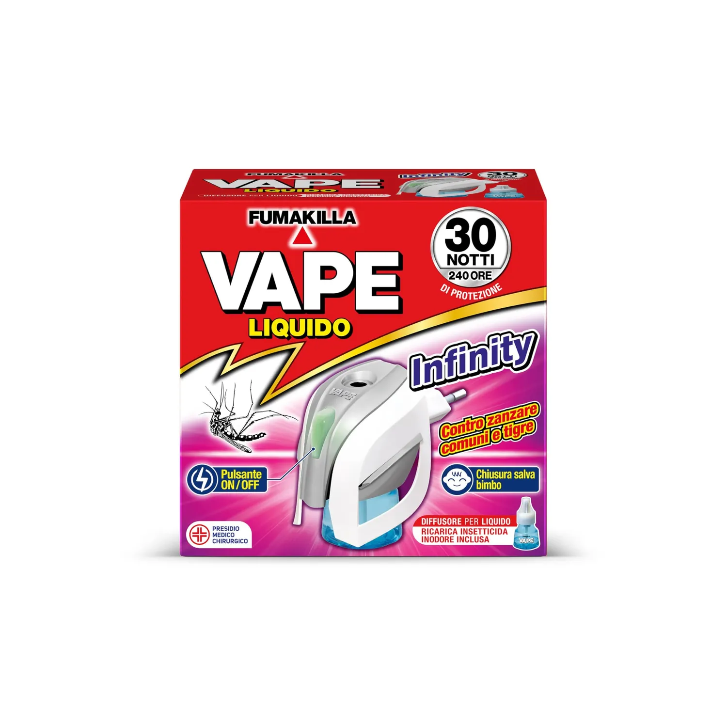 Vape Classic 30 Notti ricarica liquida antizanzare 15ml