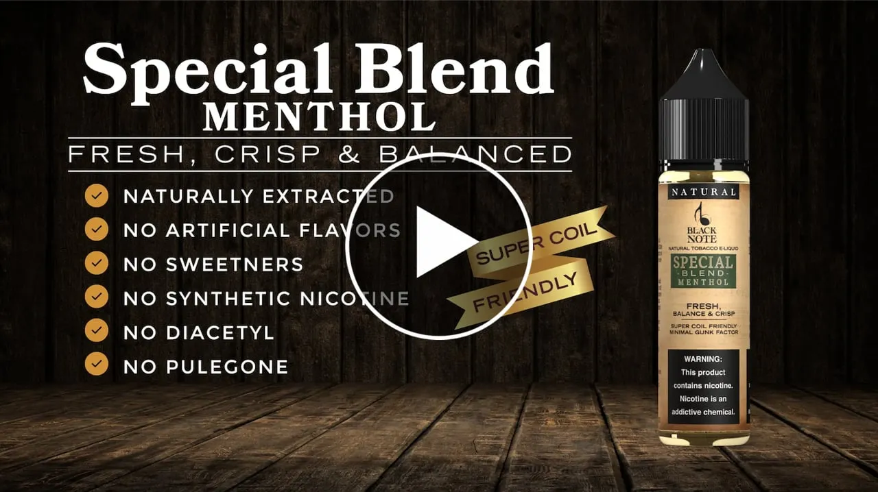 Black Note Special Blend Menthol liquido svapo 60ml mentolo