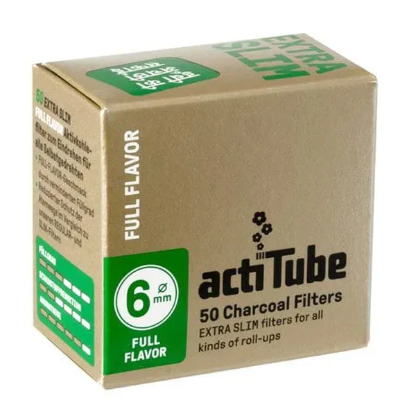 Actitube Extra Slim filtri carboni attivi 6 mm 50 pezzi