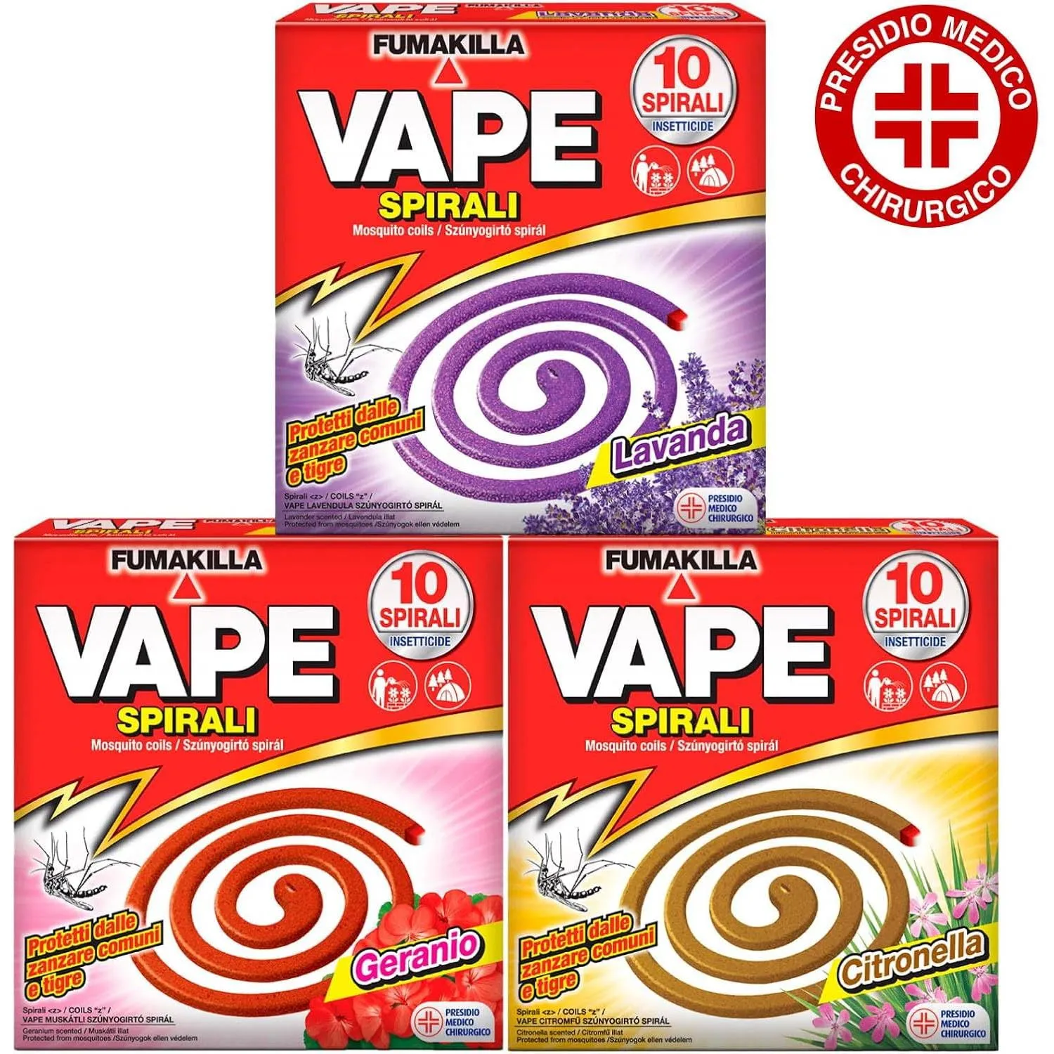 Vape Spirali Profumate antizanzare 100 spirali 10 conf.