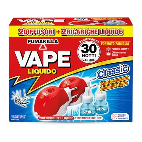 Vape Verdessenza diffusore antizanzare 2+2 ricariche 30 notti