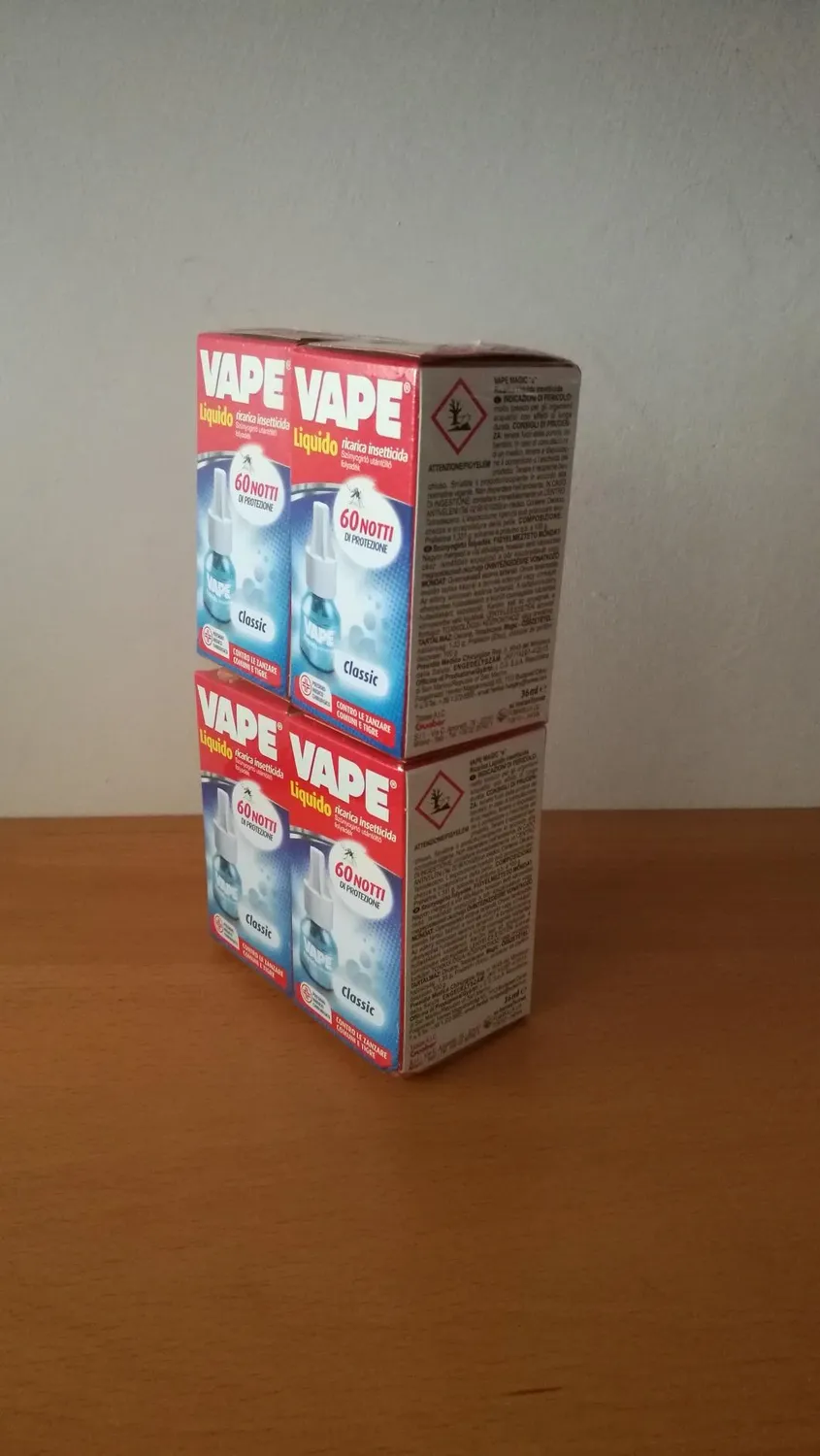 Vape Classic ricarica liquida antizanzara 4 pezzi 60 notti