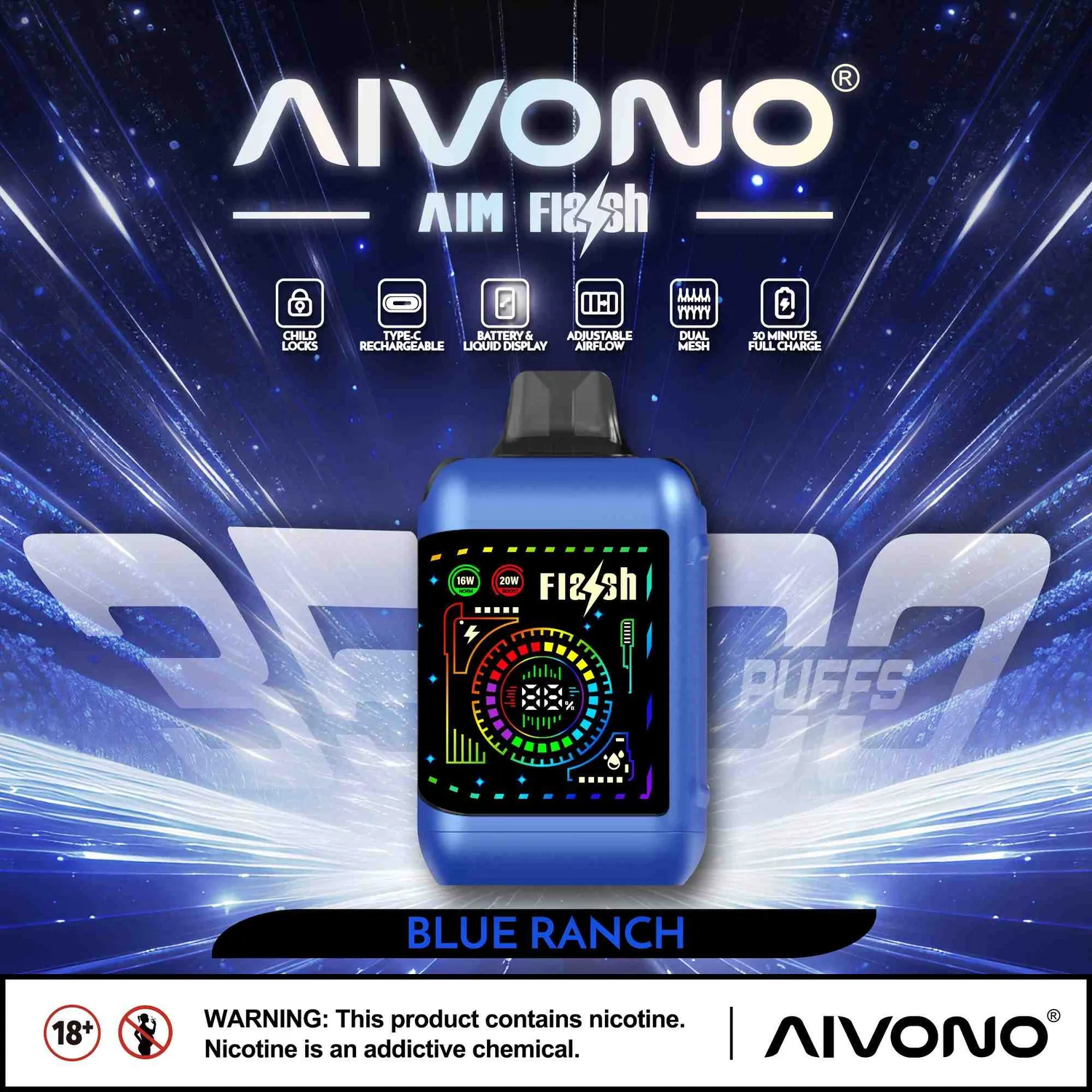 Aivono Aim Flash Vape Monouso 35000 Puff 28 ml Mesh