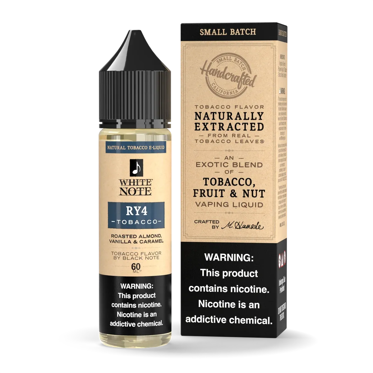 Black Note White Note RY4 liquido svapo 60ml tabacco dolce
