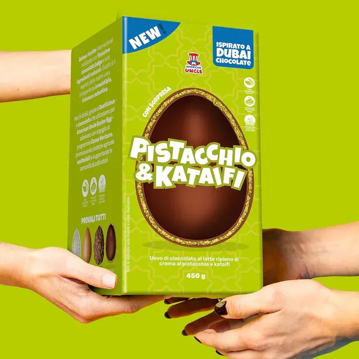 American Uncle uovo Pasqua pistacchio kataifi cioccolato latte