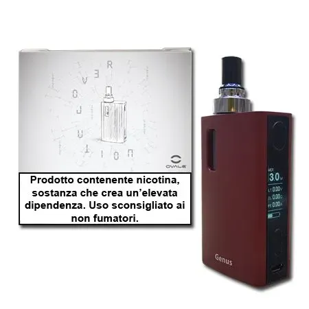 Ovale Genus 2400 kit sigaretta elettronica Rosso 2a scelta