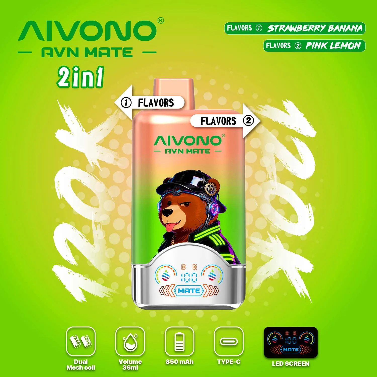 Aivono AVN Mate Vape Monouso 120000 Puff 2 in 1