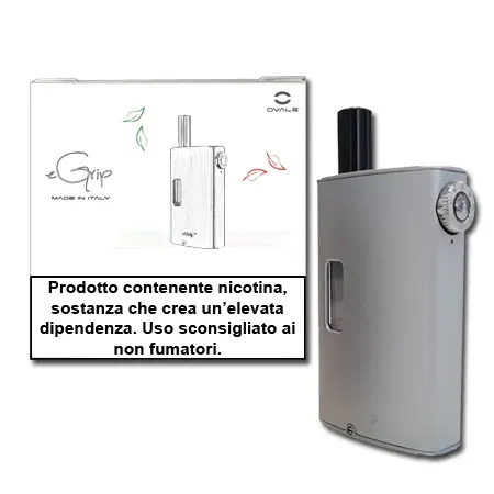 Ovale eGrip sigaretta elettronica silver 1500mAh alluminio