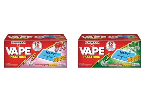 Vape Box Piastrine Geranio Menta 30pz zanzare 12h