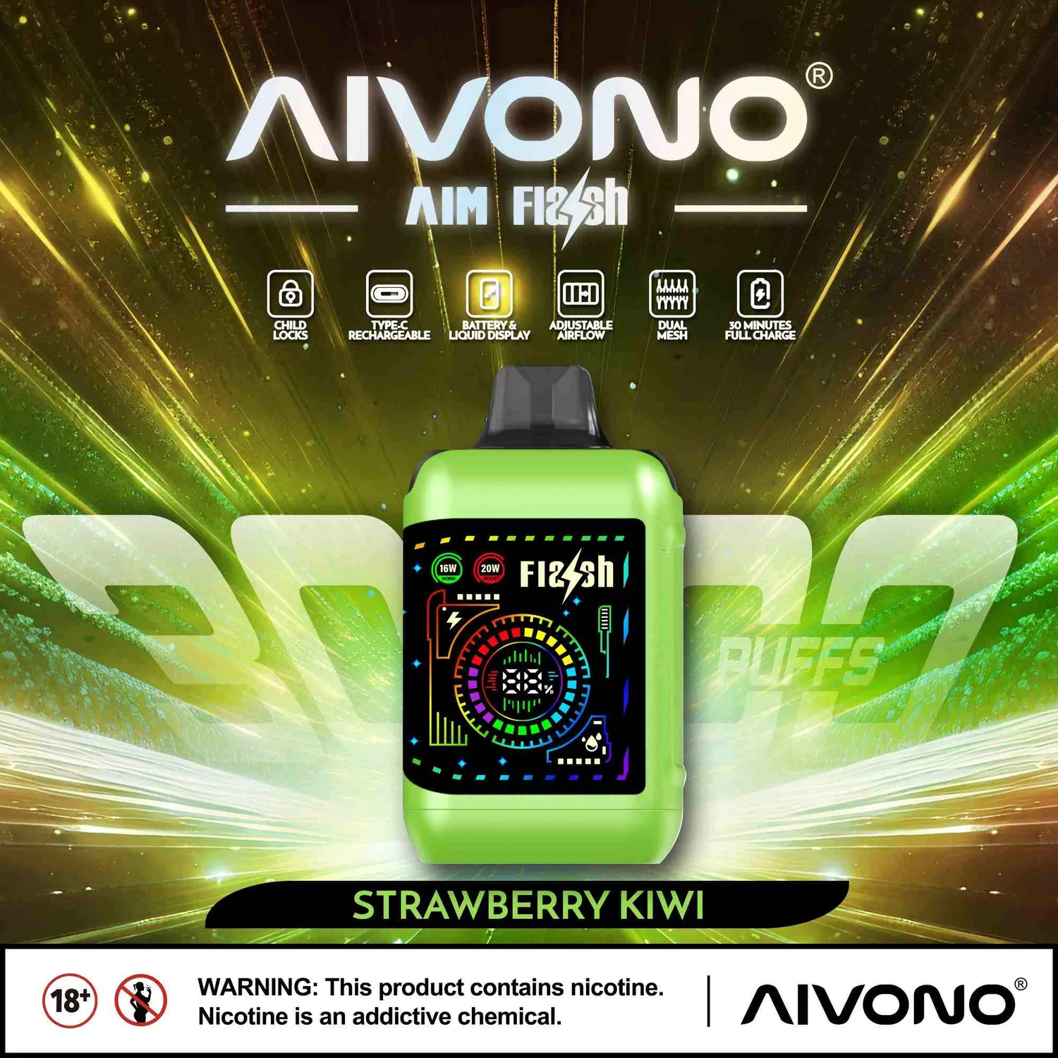 Aivono Aim Flash Vape Monouso 35000 Puff 28 ml Mesh