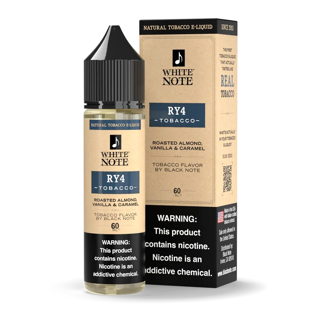 Black Note White Note RY4 liquido svapo 60ml tabacco dolce
