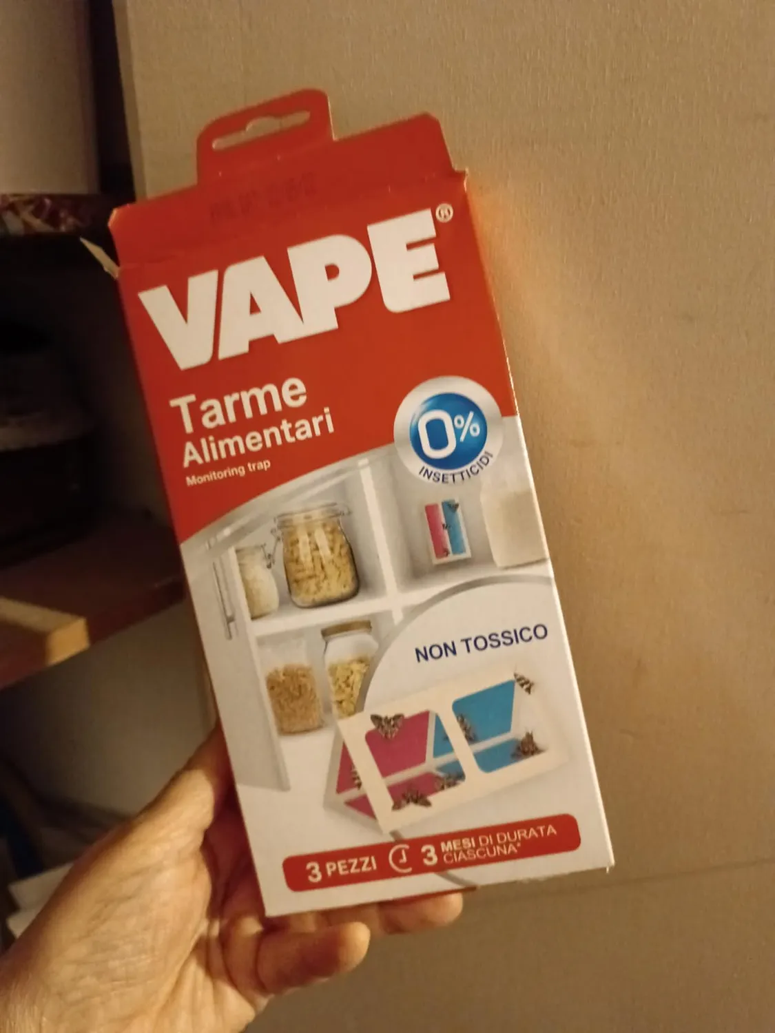 Vape Tarme Alimentari trappola adesiva 3 pezzi dispensa