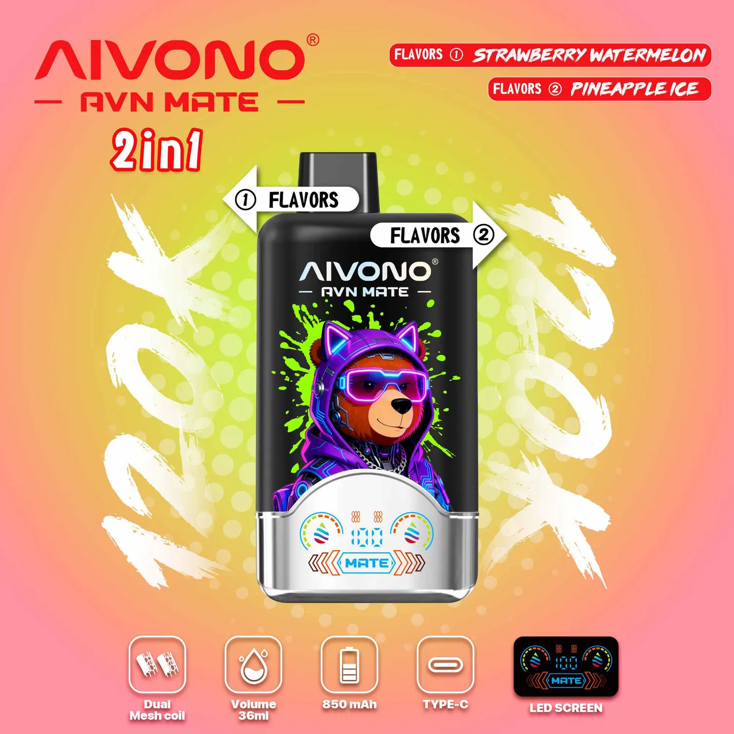 Aivono AVN Mate Vape Monouso 120000 Puff 2 in 1