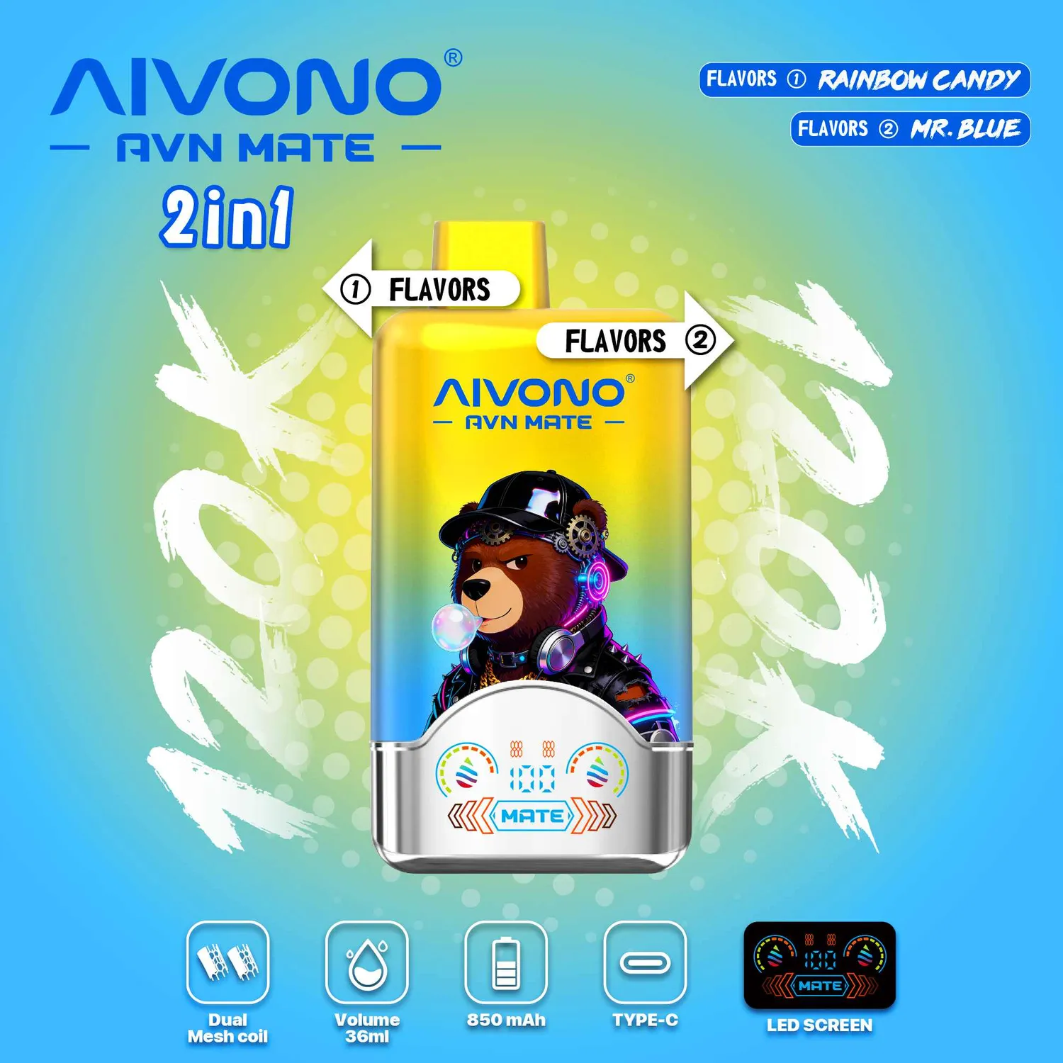 Aivono AVN Mate Vape Monouso 120000 Puff 2 in 1