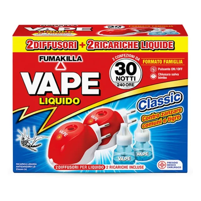 Vape Verdessenza diffusore antizanzare 2+2 ricariche 30 notti