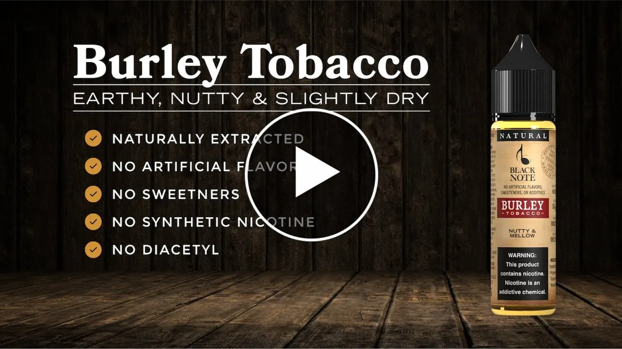Black Note Burley Tobacco liquido sigaretta elettronica secco nocciola