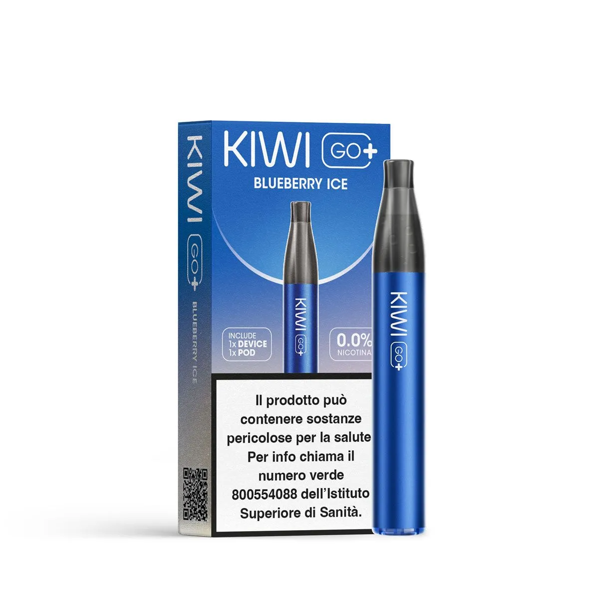 KIWI Go+ Strawberry Ice sigaretta ricaricabile 750 puff senza nicotina