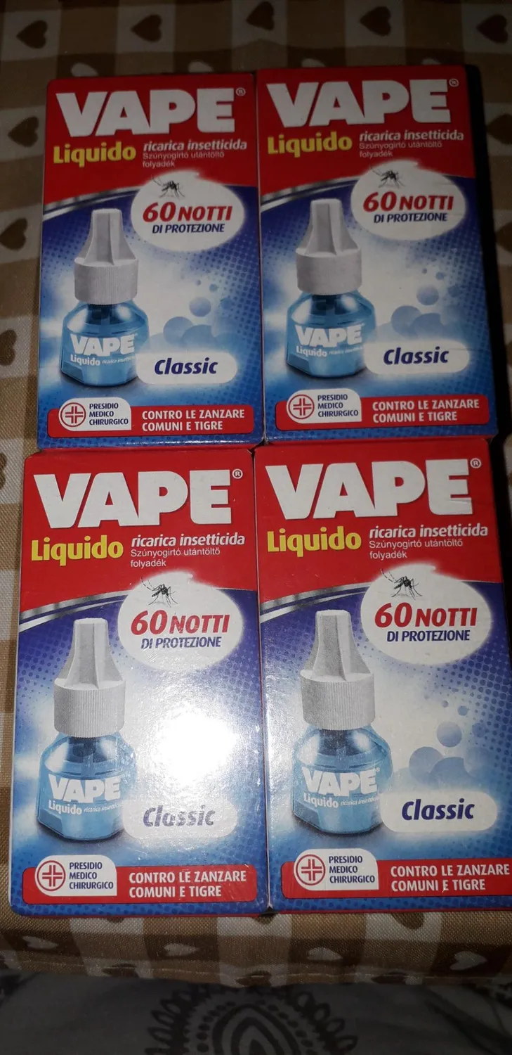 Vape Classic ricarica liquida antizanzara 4 pezzi 60 notti