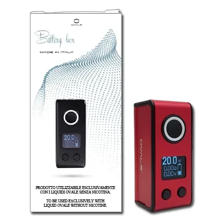 Ovale Battery Box batteria 900 mAh rosso