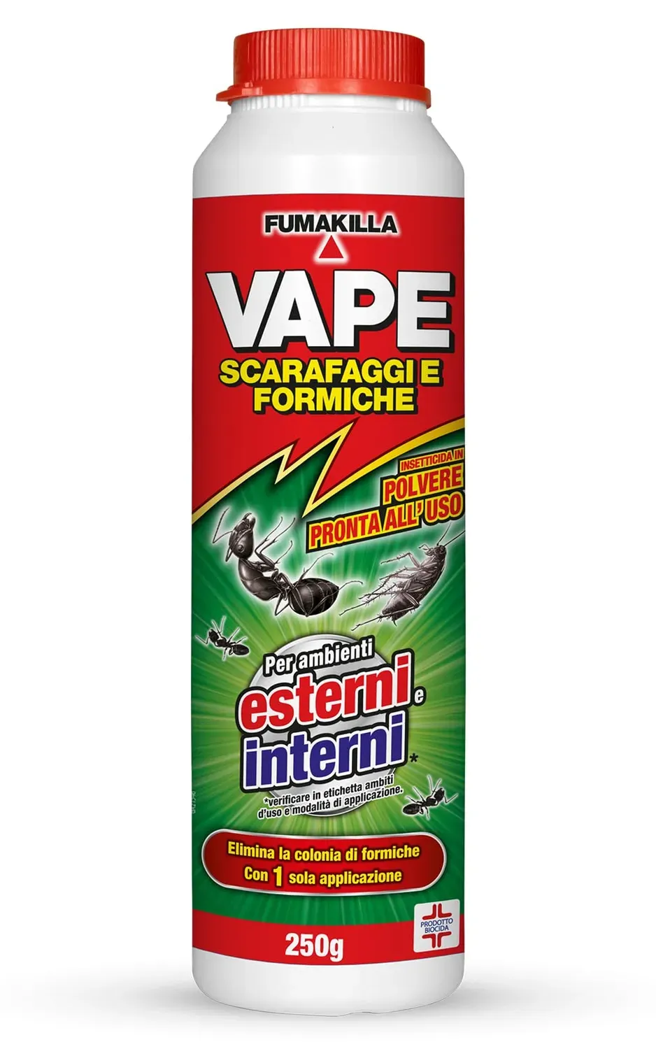 Vape Scarafaggi e Formiche Insetticida Polvere 250g pronta uso