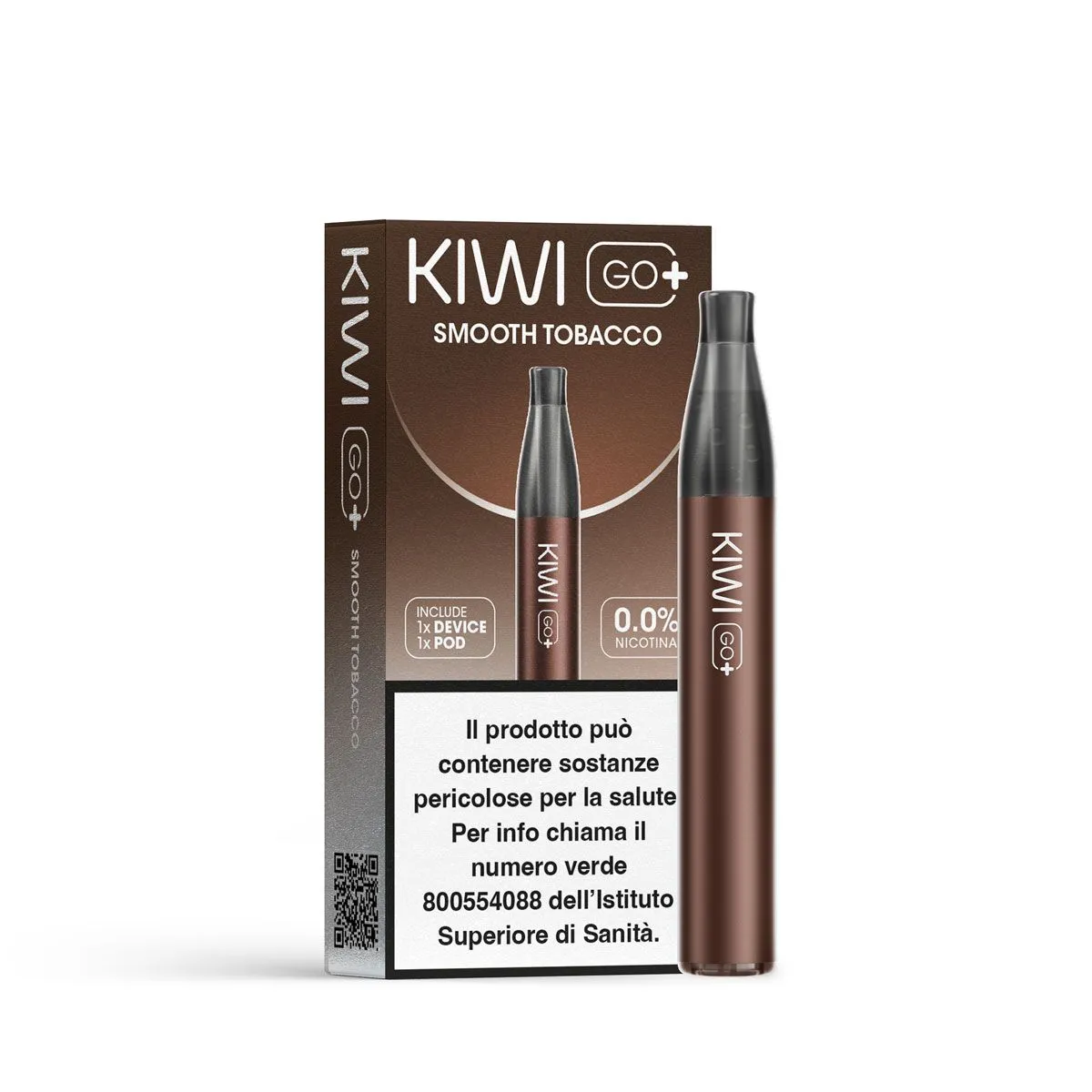 KIWI Go+ Strawberry Ice sigaretta ricaricabile 750 puff senza nicotina