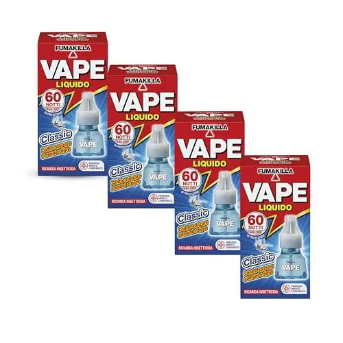 Vape Classic ricarica liquida antizanzara 4 pezzi 60 notti