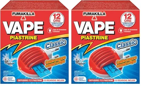 Vape Elettroemanatore Spina Classic + 10 piastrine zanzare
