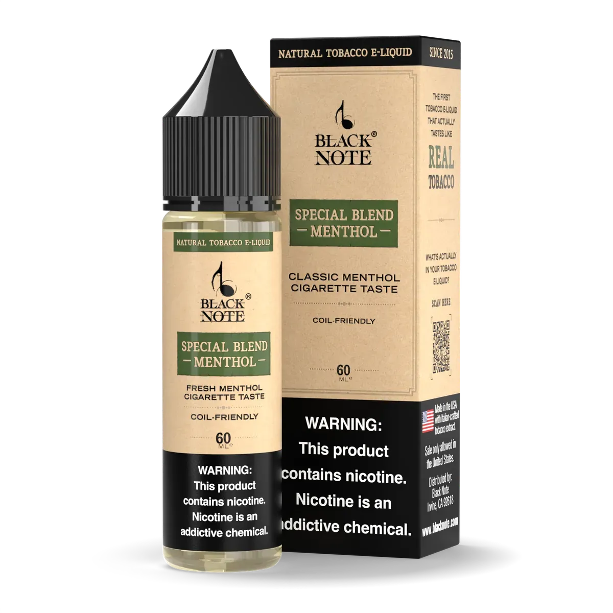 Black Note Special Blend Menthol liquido svapo 60ml mentolo