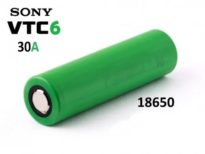 Sony VTC6 batteria 18650 3000mAh 30A flat top