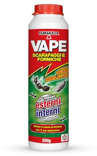 Vape Scarafaggi e Formiche Insetticida Polvere 250g pronta uso