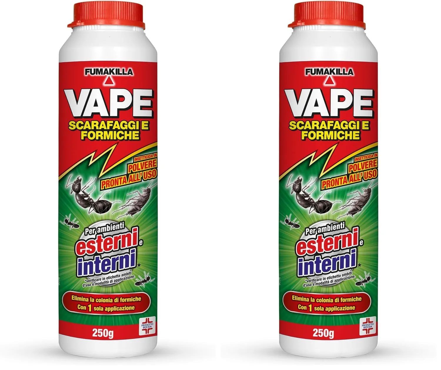 Vape Scarafaggi e Formiche Insetticida Polvere 250g pronta uso