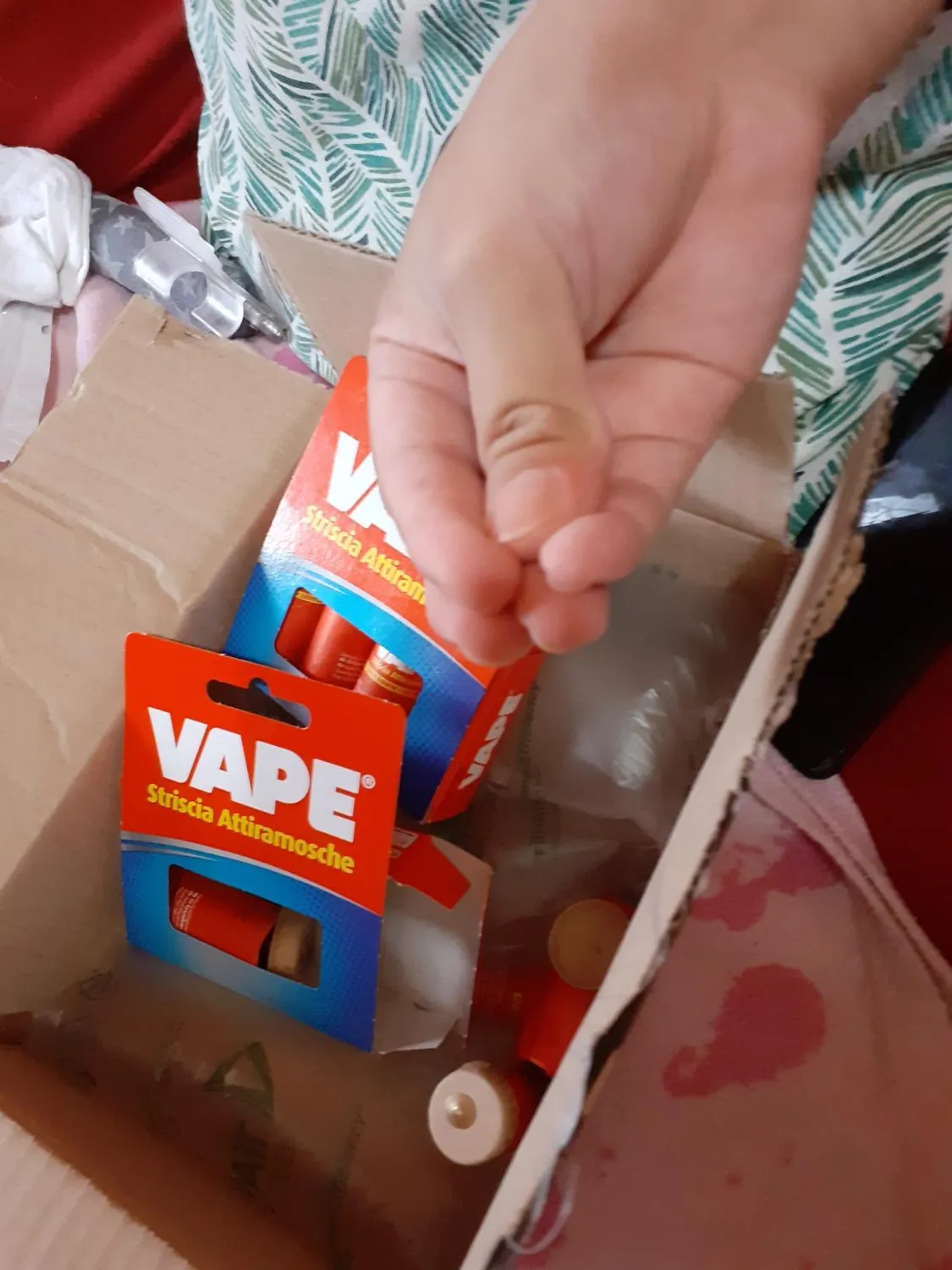 Vape Striscia Attiramosche trappola adesiva 4 pezzi naturale
