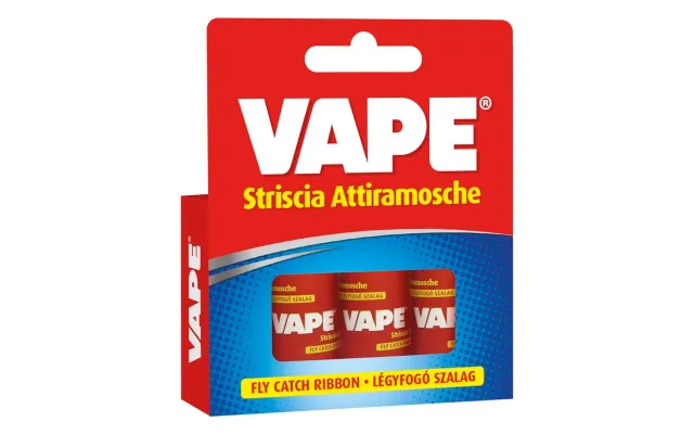 Vape Striscia Attiramosche trappola adesiva 4 pezzi naturale