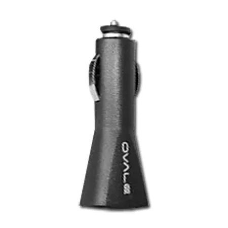Ovale caricabatterie auto USB nero sigaretta elettronica