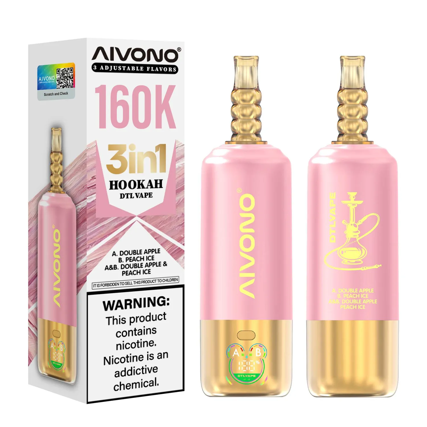 Aivono DTL Vape 160000 sigaretta elettronica monouso 3in1 shisha