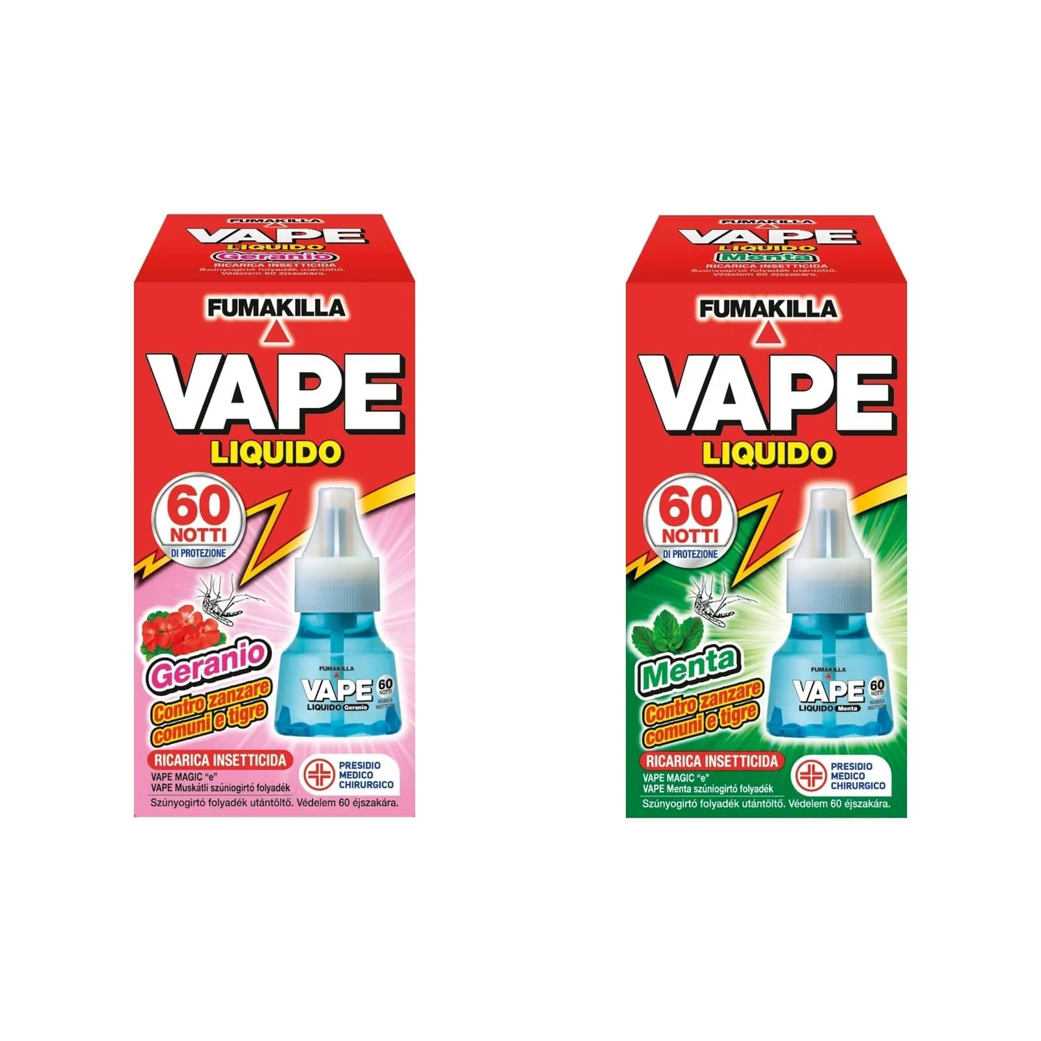 Vape Box Piastrine Geranio Menta 30pz zanzare 12h