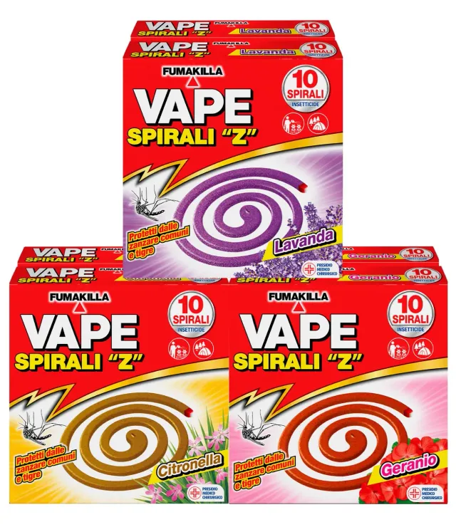 Vape Spirali Z profumate antizanzare 60 spirali assortite