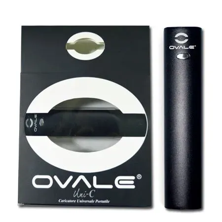 Ovale Uni-C caricatore portatile nero 1000 mAh