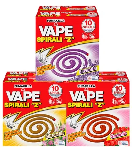 Vape Spirali Z profumate antizanzare 60 spirali assortite