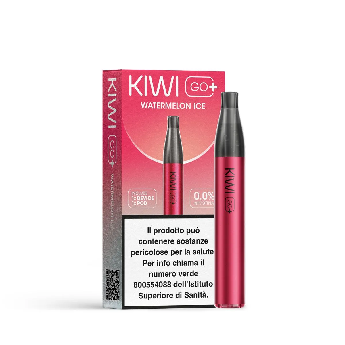 KIWI Go+ Strawberry Ice sigaretta ricaricabile 750 puff senza nicotina