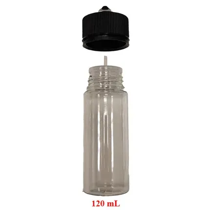 Ovale flacone vuoto 120 mL tappo bambino PET