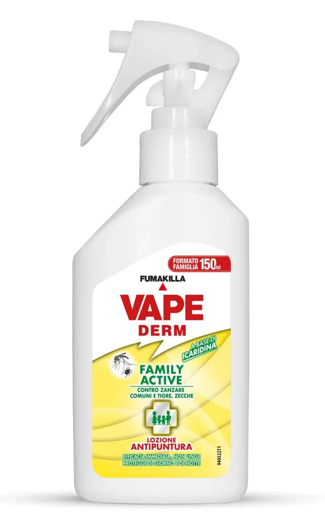 Vape Derm Family Active lozione antipuntura 150ml icaridina